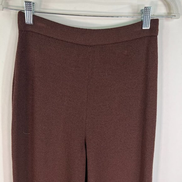 Marie Gray St John knits wide legged Pant Womens Size 4 brown stretch Made in US - Picture 2 of 9